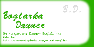 boglarka dauner business card